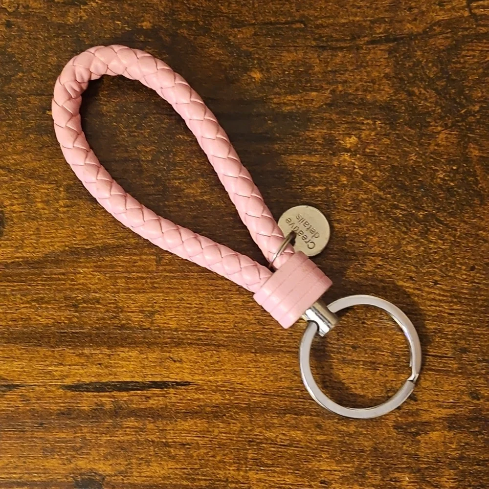 Pink Braided Keychain